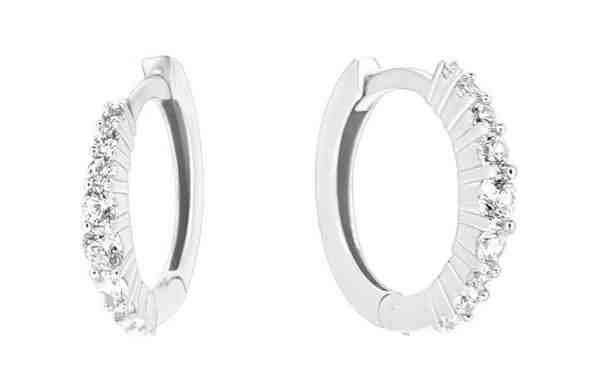 Brilio Silver Okouzlující stříbrné kruhové náušnice PE077 + 2 měsíce na vrácení zboží