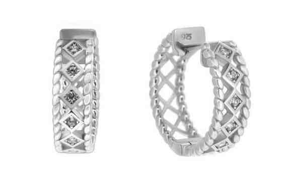 Brilio Silver Okouzlující stříbrné kruhové náušnice PE046 + 2 měsíce na vrácení zboží