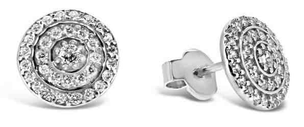 Brilio Silver Třpytivé stříbrné náušnice SILVER010 + 2 měsíce na vrácení zboží