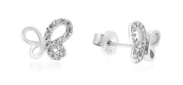 Brilio Silver Stříbrné náušnice Motýlek SILVER013 + 2 měsíce na vrácení zboží