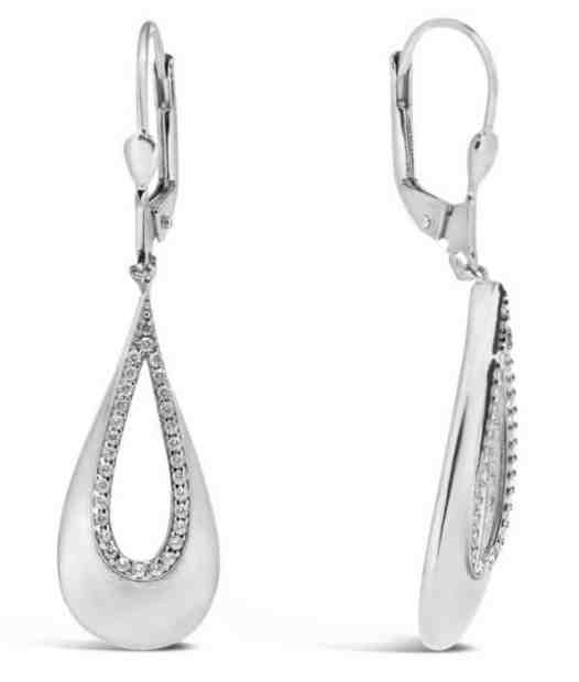 Brilio Silver Dlouhé stříbrné náušnice se zirkony SILVER020 + 2 měsíce na vrácení zboží