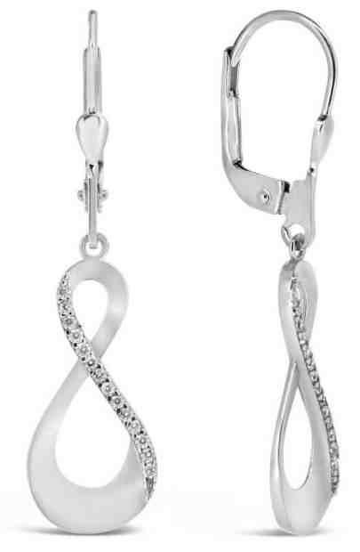 Brilio Silver Elegantní stříbrné náušnice se zirkony SILVER022 + 2 měsíce na vrácení zboží