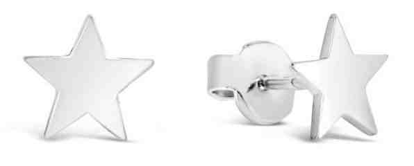 Brilio Silver Stříbrné hvězdičkové náušnice GOLD002 + 2 měsíce na vrácení zboží