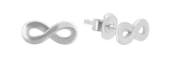 Brilio Silver Minimalistické stříbrné náušnice nekonečno GOLD006 + 2 měsíce na vrácení zboží