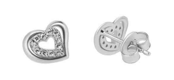 Brilio Silver Romantické stříbrné náušnice se zirkony GOLD029 + 2 měsíce na vrácení zboží