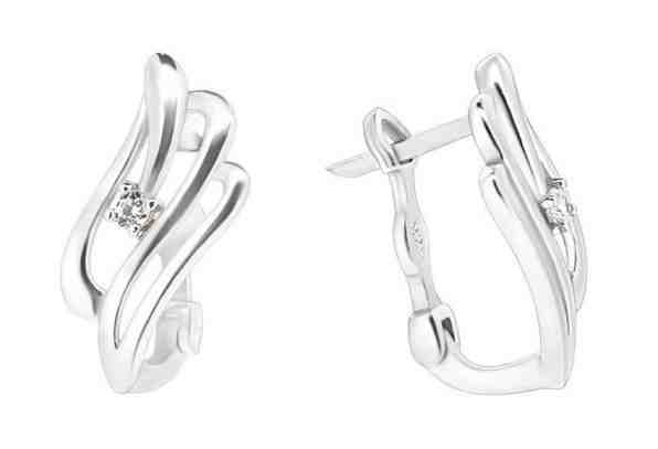 Brilio Silver Půvabné stříbrné náušnice se zirkony PE053 + 2 měsíce na vrácení zboží
