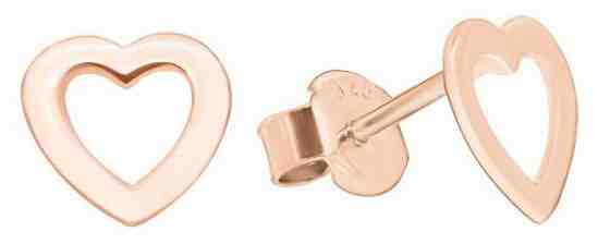 Brilio Náušnice z růžového zlata srdíčka GOLD004_AU_R + 2 měsíce na vrácení zboží