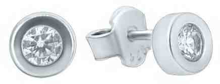 Brilio Náušnice z bílého zlata se zirkony GOLD013_AU_W + 2 měsíce na vrácení zboží