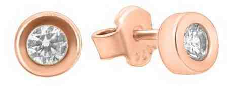 Brilio Náušnice z růžového zlata se zirkony GOLD013_AU_R + 2 měsíce na vrácení zboží