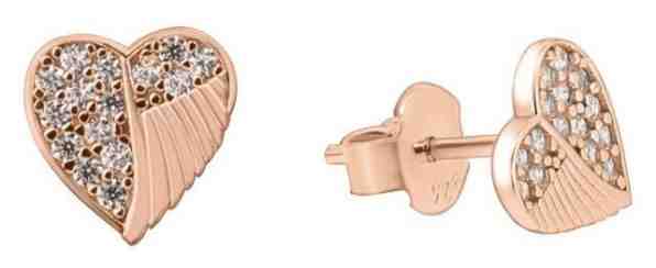 Brilio Náušnice z růžového zlata se zirkony GOLD046_AU_R + 2 měsíce na vrácení zboží