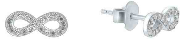 Brilio Náušnice z bílého zlata nekonečno GOLD050_AU_W + 2 měsíce na vrácení zboží
