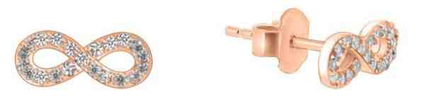 Brilio Náušnice z růžového zlata nekonečno GOLD050_AU_R + 2 měsíce na vrácení zboží