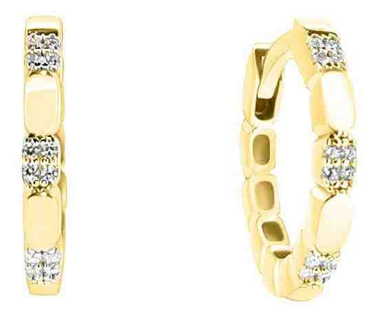 Brilio Jemné náušnice ze žlutého zlata se zirkony pe059_AU_Y + 2 měsíce na vrácení zboží