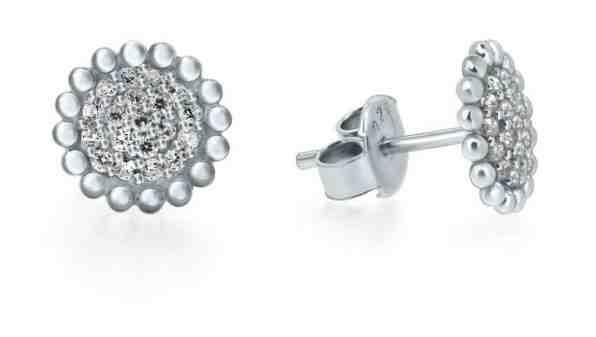 Brilio Úchvatné náušnice z bílého zlata SILVER001_AU_W + 2 měsíce na vrácení zboží