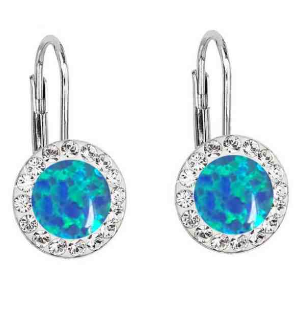 JVD Stříbrné náušnice se syntetickými opály SVLE0396SH2O500 + 2 měsíce na vrácení zboží