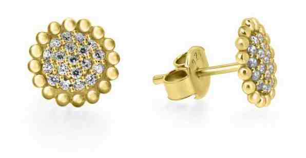 Brilio Úchvatné náušnice ze žlutého zlata SILVER001_AU_Y + 2 měsíce na vrácení zboží