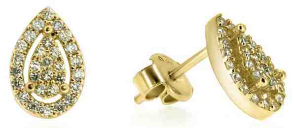 Brilio Okouzlující náušnice ze žlutého zlata SILVER004_AU_Y + 2 měsíce na vrácení zboží