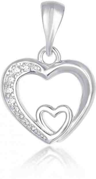 JVD Romantický stříbrný přívěsek s čirými zirkony SVLP0385SH2BI00 + 2 měsíce na vrácení zboží