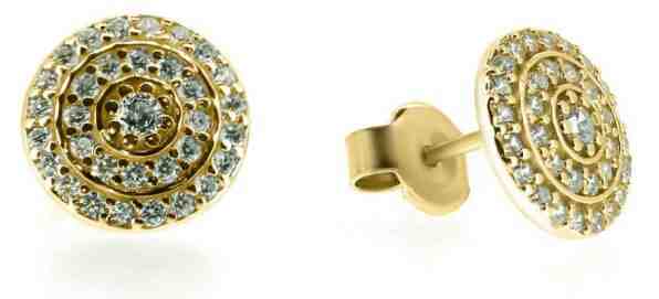 Brilio Elegantní náušnice ze žlutého zlata SILVER010_AU_Y + 2 měsíce na vrácení zboží