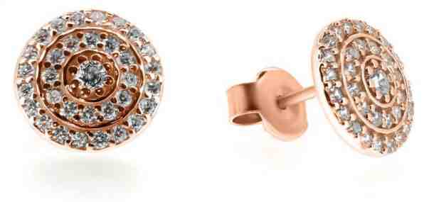 Brilio Elegantní náušnice z růžového zlata SILVER010_AU_R + 2 měsíce na vrácení zboží