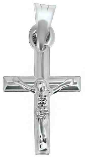 Brilio Přívěsek z bílého zlata Ježíš na kříži CRS067_AU_W + 2 měsíce na vrácení zboží