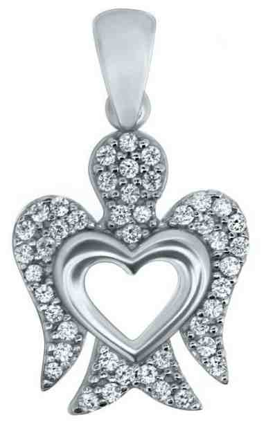 Brilio Přívěsek z bílého zlata Andělíček PENT062_AU_W + 2 měsíce na vrácení zboží