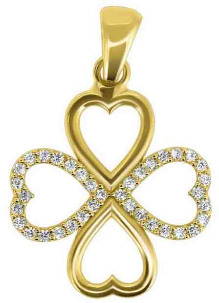 Brilio Přívěsek Čtyřlístek ze žlutého zlata PENT092_AU_Y + 2 měsíce na vrácení zboží