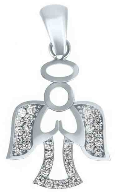 Brilio Úchvatný přívěsek z bílého zlata Andělíček PENT109_AU_W + 2 měsíce na vrácení zboží