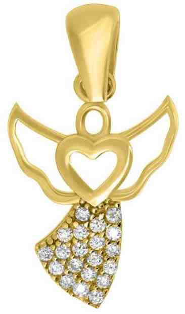Brilio Jemný přívěsek ze žlutého zlata Anděl PENT111_AU_Y + 2 měsíce na vrácení zboží