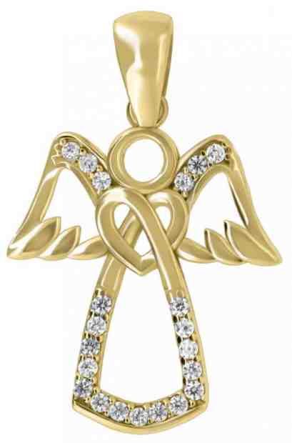 Brilio Něžný přívěsek z bílého zlata Anděl PENT113_AU_Y + 2 měsíce na vrácení zboží