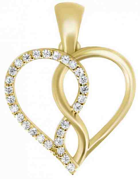 Brilio Romantický přívěsek ze žlutého zlata PENT243_AU_Y + 2 měsíce na vrácení zboží