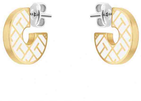 Tommy Hilfiger Netradiční pozlacené kruhové náušnice 2780485 + 2 měsíce na vrácení zboží