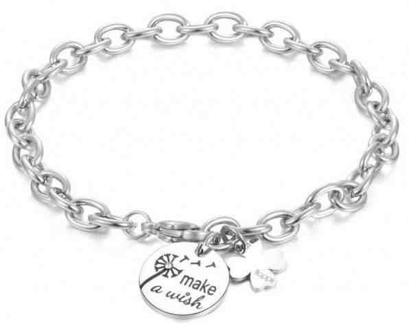 S`Agapõ Ocelový náramek s přívěsky Happy SHAM15 + 2 měsíce na vrácení zboží