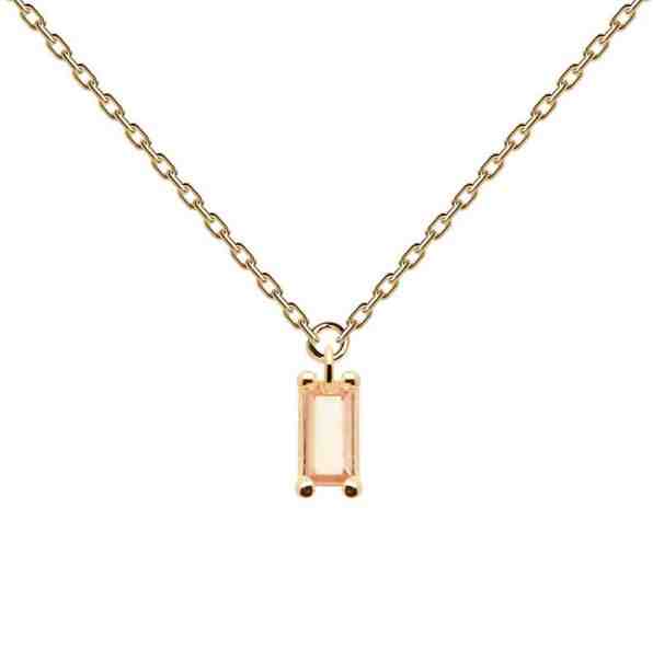 PDPAOLA Něžný pozlacený náhrdelník s přívěskem PEACH ASANA Gold CO01-134-U + 2 měsíce na vrácení zboží