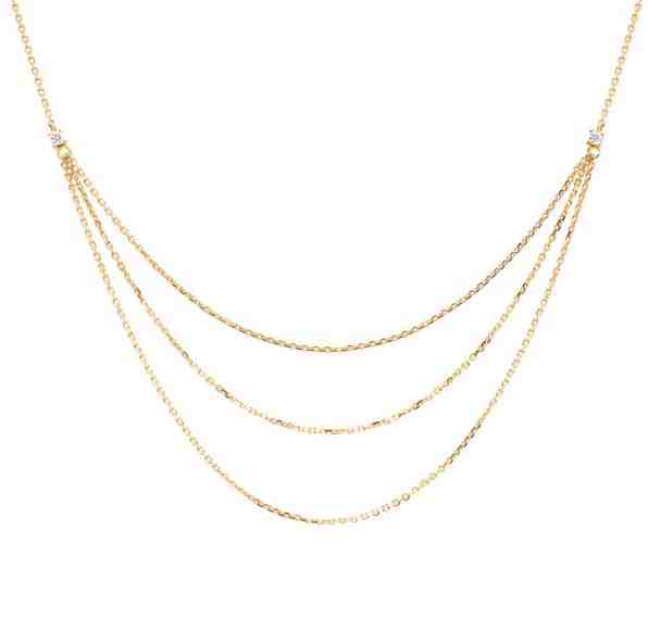 PDPAOLA Elegantní pozlacený náhrdelník se zirkony NIA Gold CO01-140-U + 2 měsíce na vrácení zboží