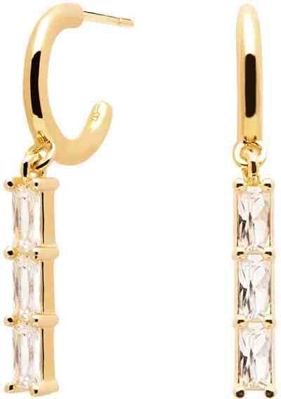 PDPAOLA Moderní kruhové náušnice s přívěsky BINTI Gold AR01-120-U + 2 měsíce na vrácení zboží