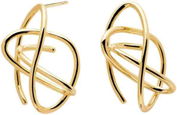 PDPAOLA Originální pozlacené náušnice ESHA Gold AR01-110-U + 2 měsíce na vrácení zboží