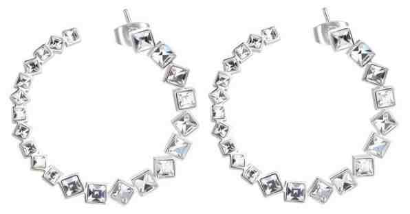 Brosway Kruhové náušnice s krystaly Symphonia BYM73 + 2 měsíce na vrácení zboží