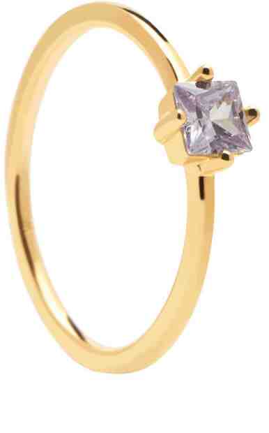 PDPAOLA Půvabný pozlacený prsten se zirkonem LAVENDER LIS AN01-196 50 mm + 2 měsíce na vrácení zboží