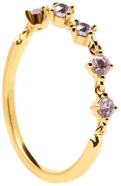 PDPAOLA Třpytivý pozlacený prsten se zirkony VICTORIA AN01-199 50 mm + 2 měsíce na vrácení zboží