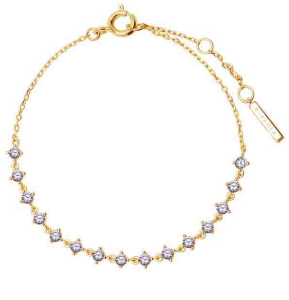 PDPAOLA Elegantní pozlacený náramek se zirkony VICTORIA PU01-108 + 2 měsíce na vrácení zboží