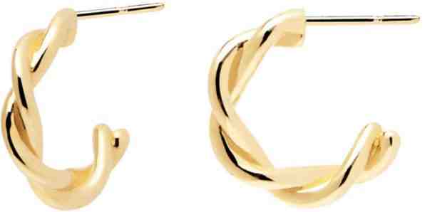 PDPAOLA Pozlacené kruhové náušnice RODEO Gold AR01-206-U + 2 měsíce na vrácení zboží