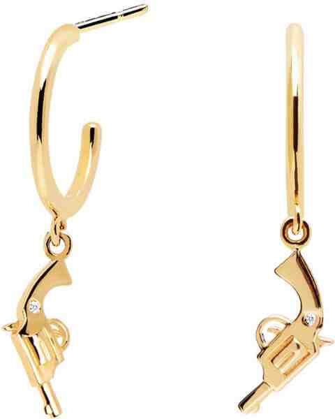 PDPAOLA Originální kruhové náušnice s přívěsky BANG BANG Gold AR01-204-U + 2 měsíce na vrácení zboží