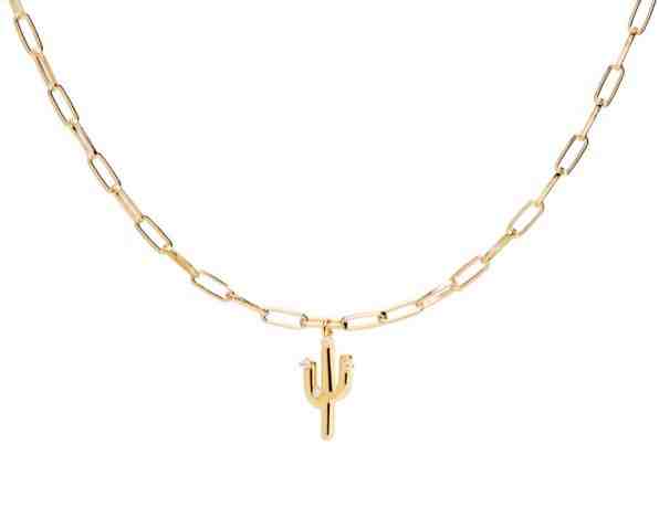 PDPAOLA Netradiční pozlacený náhrdelník WEST Gold CO01-170-U + 2 měsíce na vrácení zboží