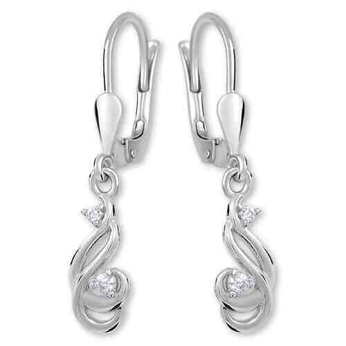 Brilio Silver Třpytivé stříbrné náušnice s krystaly 436 001 00549 04 + 2 měsíce na vrácení zboží