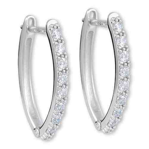 Brilio Silver Okouzlující stříbrné kruhové náušnice 436 001 00575 04 + 2 měsíce na vrácení zboží