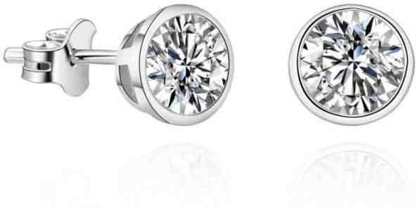 Beneto Půvabné náušnice pecky s třpytivým zirkonem AGUP 0,6 cm + 2 měsíce na vrácení zboží