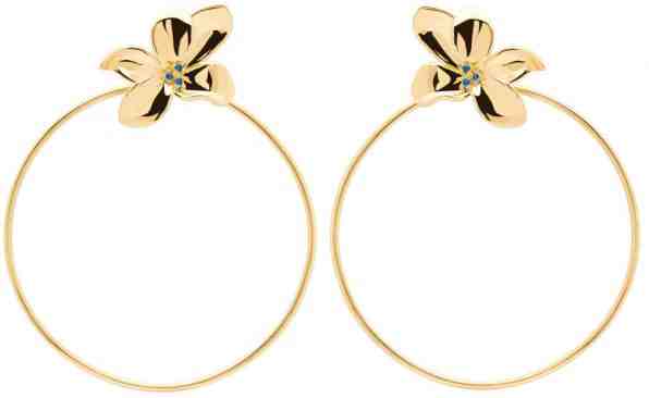 PDPAOLA Půvabné kruhové náušnice BLOSSOM Gold AR01-182-U + 2 měsíce na vrácení zboží