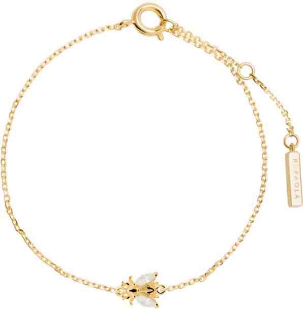 PDPAOLA Pozlacený náramek ze stříbra s něžnou včeličkou BUZZ Gold PU01-122-U + 2 měsíce na vrácení zboží