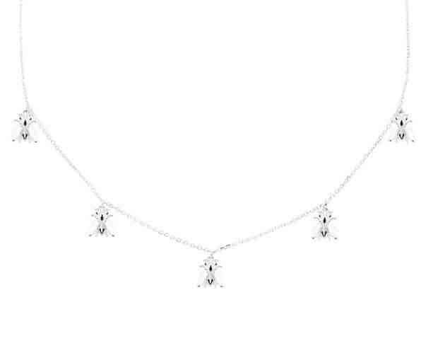 PDPAOLA Veselý stříbrný náhrdelník s krásnými včeličkami NEST Silver CO02-200-U + 2 měsíce na vrácení zboží